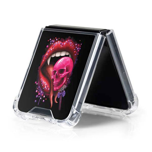 Vampire Skull Lollypop by Sarah Richter Galaxy Z Flip5 5G Clear Case