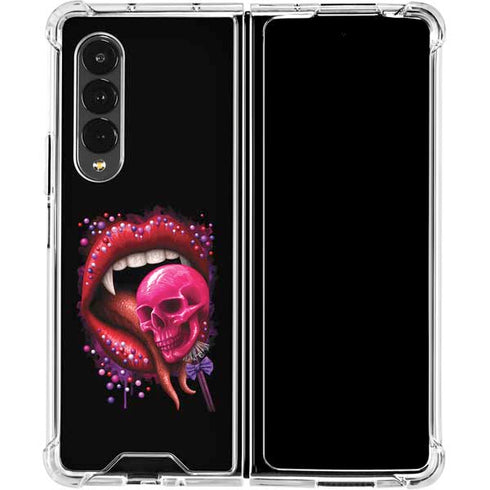 Vampire Skull Lollypop by Sarah Richter Galaxy Z Fold4 5G Clear Case
