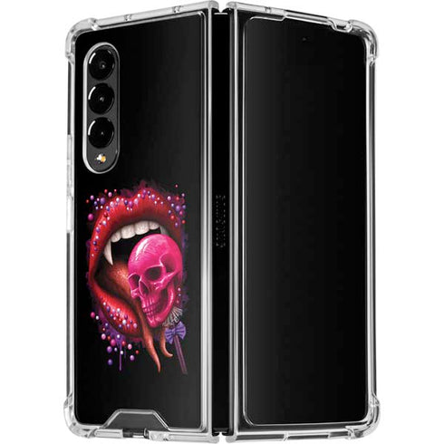 Vampire Skull Lollypop by Sarah Richter Galaxy Z Fold4 5G Clear Case