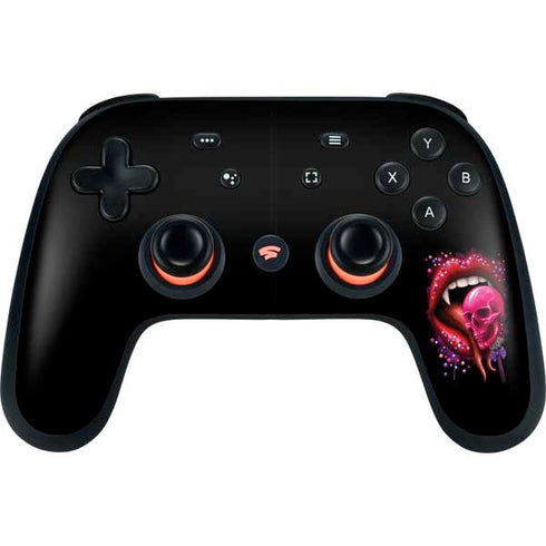 Vampire Skull Lollypop by Sarah Richter Google Stadia Controller Skin
