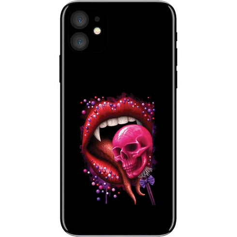 Vampire Skull Lollypop by Sarah Richter iPhone 11 Skin