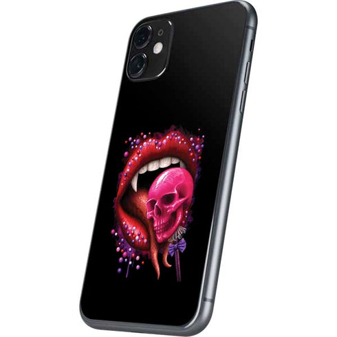 Vampire Skull Lollypop by Sarah Richter iPhone 11 Skin
