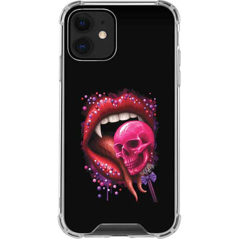 Vampire Skull Lollypop by Sarah Richter iPhone 12 Clear Case