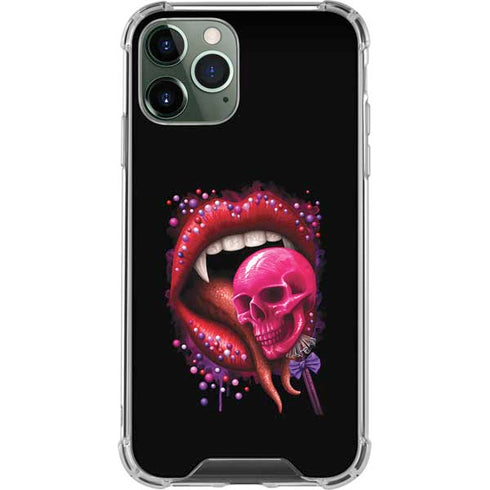 Vampire Skull Lollypop by Sarah Richter iPhone 12 Pro Clear Case