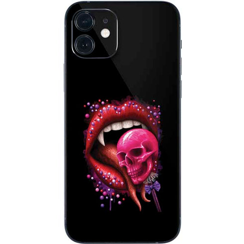 Vampire Skull Lollypop by Sarah Richter iPhone 12 Skin