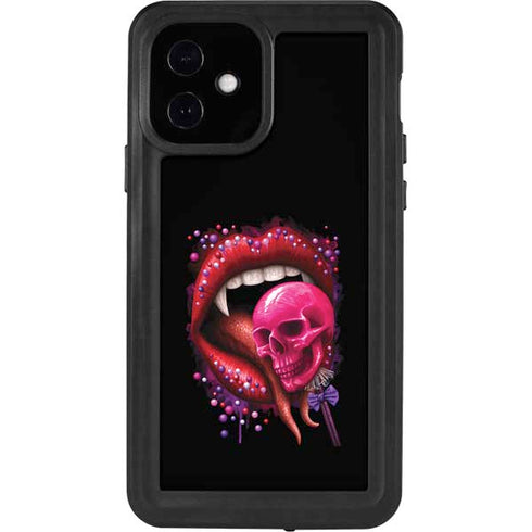 Vampire Skull Lollypop by Sarah Richter iPhone 12 Waterproof Case