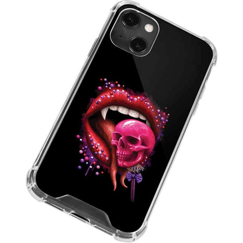 Vampire Skull Lollypop by Sarah Richter iPhone 13 Mini Clear Case