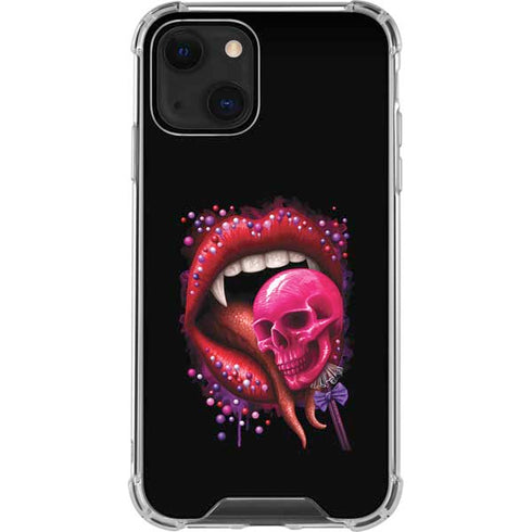 Vampire Skull Lollypop by Sarah Richter iPhone 14 Plus Clear Case