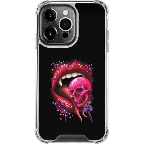 Vampire Skull Lollypop by Sarah Richter iPhone 15 Pro Clear Case