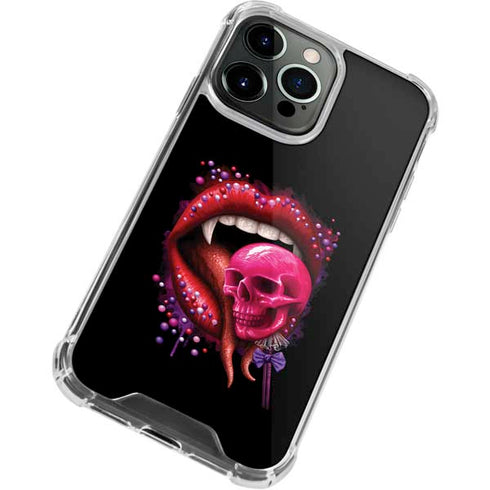 Vampire Skull Lollypop by Sarah Richter iPhone 14 Pro Clear Case