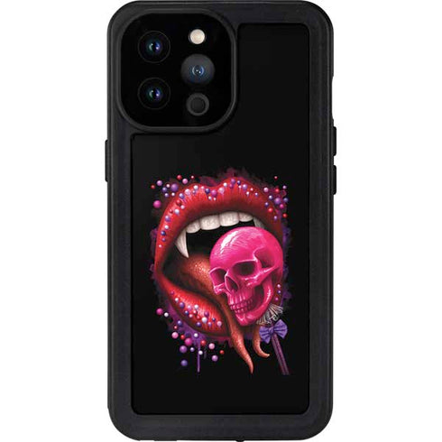 Vampire Skull Lollypop by Sarah Richter iPhone 14 Pro Max Waterproof Case
