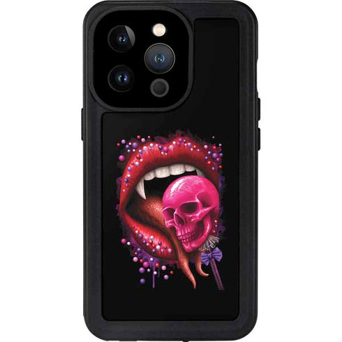 Vampire Skull Lollypop by Sarah Richter iPhone 14 Pro Waterproof Case