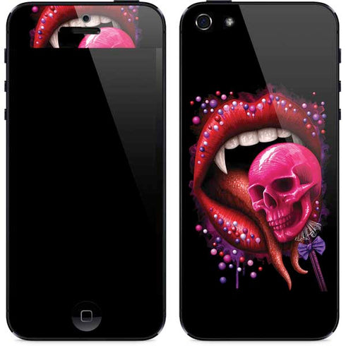 Vampire Skull Lollypop by Sarah Richter iPhone 5/5s/5SE Skin