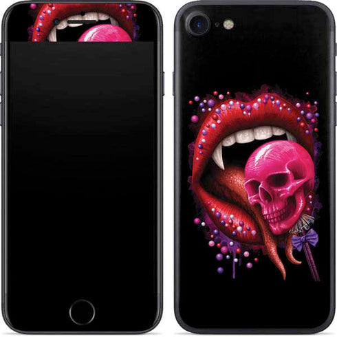 Vampire Skull Lollypop by Sarah Richter iPhone 7 Skin