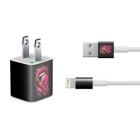 Vampire Skull Lollypop by Sarah Richter iPhone Charger (5W USB) Skin