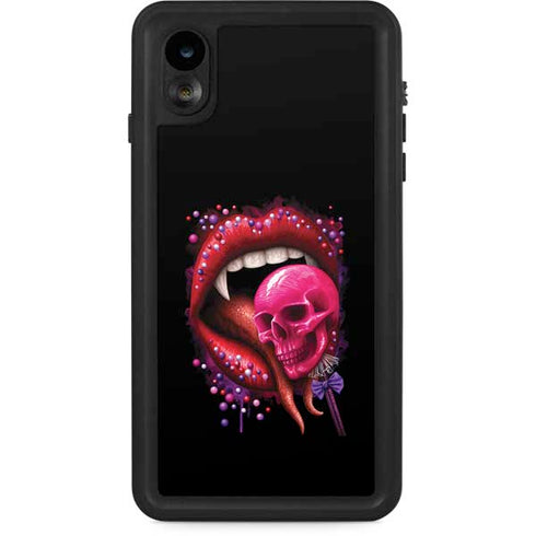 Vampire Skull Lollypop by Sarah Richter iPhone XR Waterproof Case