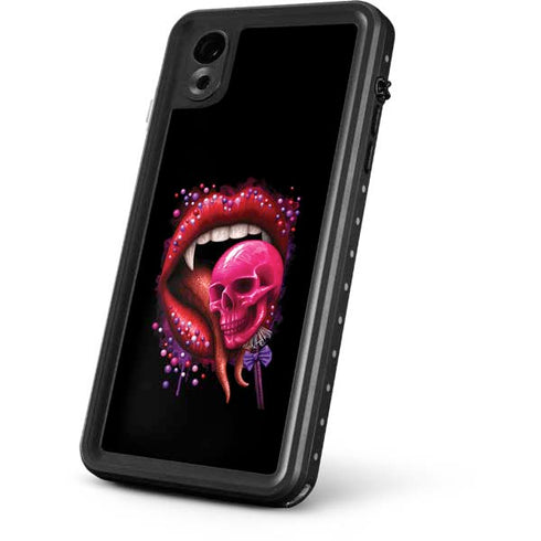 Vampire Skull Lollypop by Sarah Richter iPhone XR Waterproof Case