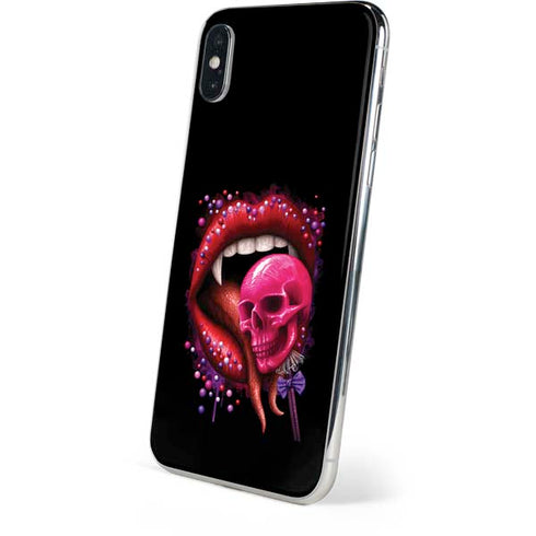 Vampire Skull Lollypop by Sarah Richter iPhone XS Skin