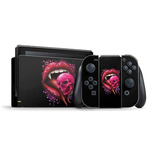 Vampire Skull Lollypop by Sarah Richter Nintendo Switch Bundle Skin
