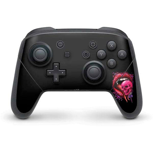 Vampire Skull Lollypop by Sarah Richter Nintendo Switch Pro Controller Skin
