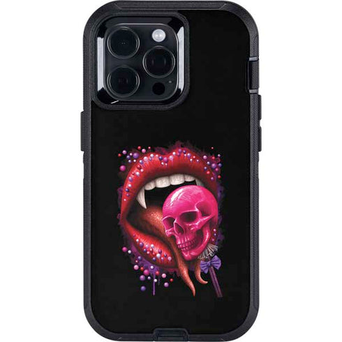 Vampire Skull Lollypop by Sarah Richter Otterbox Defender iPhone Skin