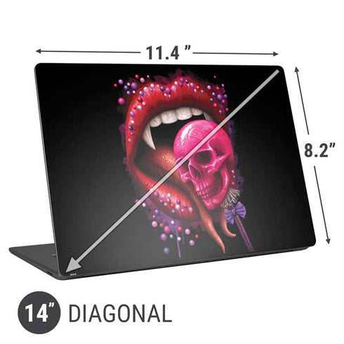 Vampire Skull Lollypop by Sarah Richter Universal Laptop 14in (11.4 x 8.2in) Skin