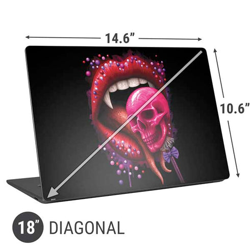 Vampire Skull Lollypop by Sarah Richter Universal Laptop 18in (14.6 x 10.6in) Skin