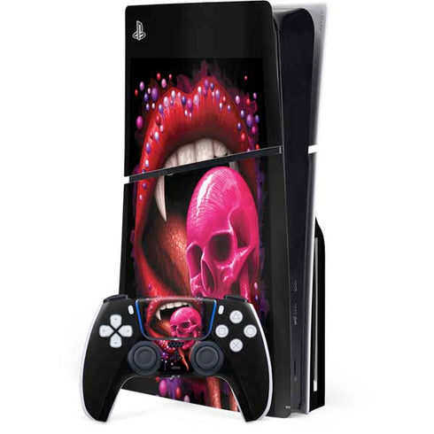 Vampire Skull Lollypop by Sarah Richter PS5 Slim Disk Bundle Skin