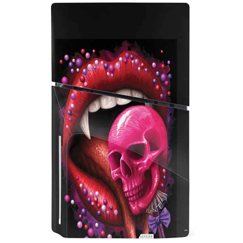 Vampire Skull Lollypop by Sarah Richter PS5 Slim Disk Console Skin