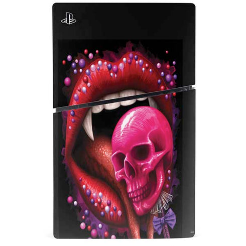 Vampire Skull Lollypop by Sarah Richter PS5 Slim Digital Edition Bundle Skin