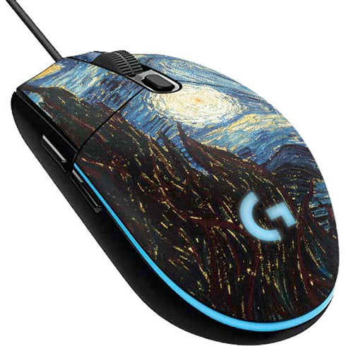 Vincent Van Gogh The Starry Night G203 Prodigy RGB Wired Gaming Mouse Skin
