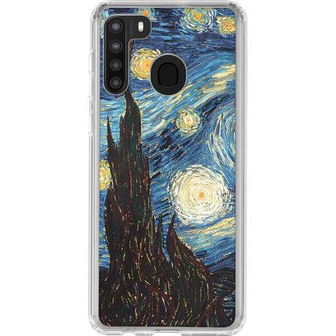 Vincent Van Gogh The Starry Night Galaxy A21 Clear Case