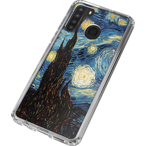 Vincent Van Gogh The Starry Night Galaxy A21 Clear Case