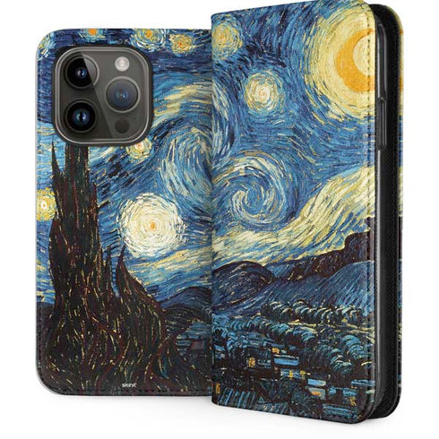 Vincent Van Gogh The Starry Night iPhone 14 Pro Folio Case