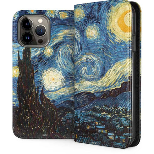 Vincent Van Gogh The Starry Night iPhone 14 Pro Max Folio Case