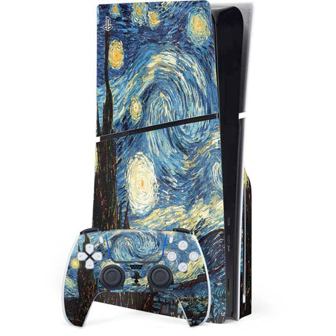 van Gogh - The Starry Night by Van Gogh PS5 Slim Disk Bundle Skin