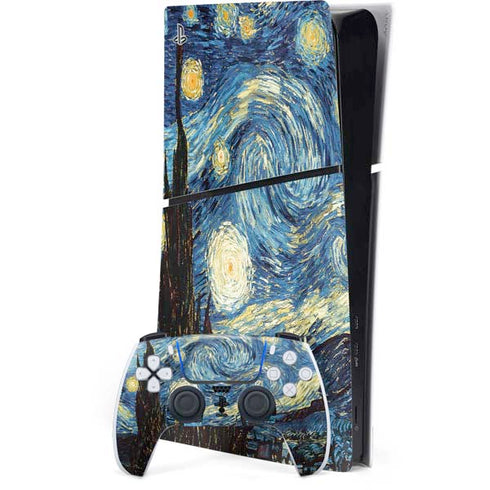 van Gogh - The Starry Night by Van Gogh PS5 Slim Digital Edition Console Skin