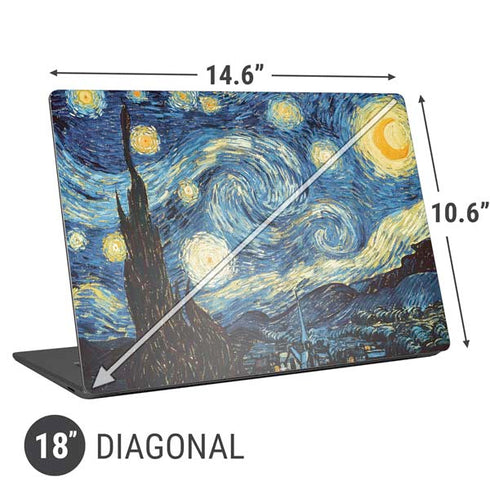 Vincent Van Gogh The Starry Night Universal Laptop 18in (14.6 x 10.6in) Skin