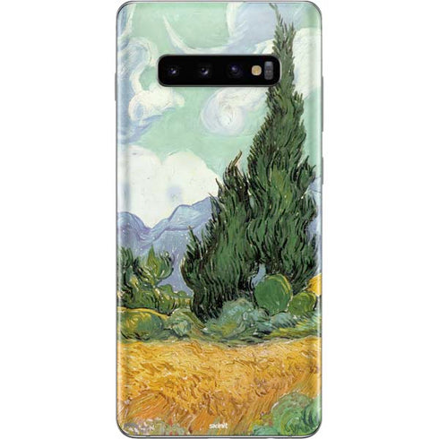 Vincent Van Gogh Wheatfield with Cypresses Galaxy S10 Plus Skin