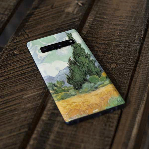 Vincent Van Gogh Wheatfield with Cypresses Galaxy S10 Plus Skin