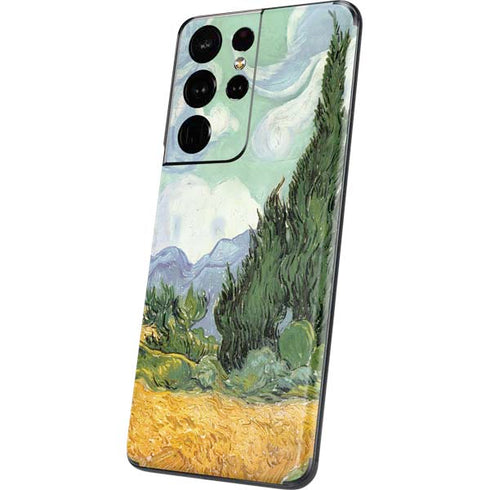Vincent Van Gogh Wheatfield with Cypresses Galaxy S21 Ultra 5G Skin