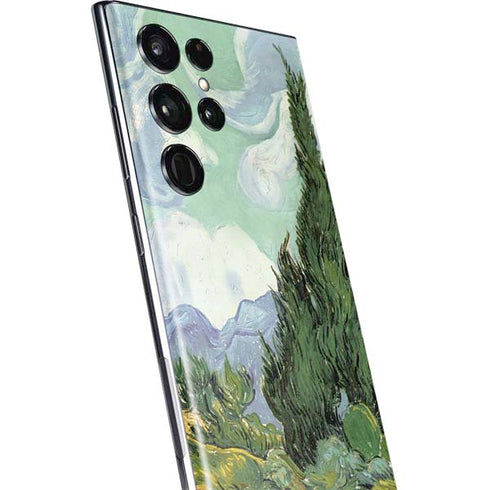 Vincent Van Gogh Wheatfield with Cypresses Galaxy S22 Ultra Skin