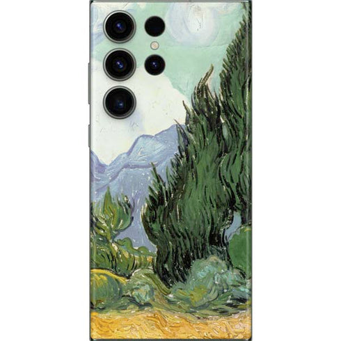 Vincent Van Gogh Wheatfield with Cypresses Galaxy S23 Ultra Skin