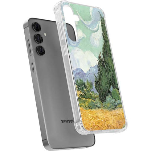 van Gogh - Wheatfield with Cypresses by Van Gogh Galaxy S24 Plus Clear Case