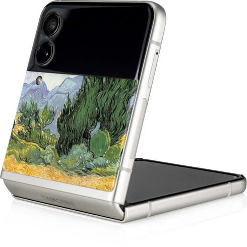 Vincent Van Gogh Wheatfield with Cypresses Galaxy Z Flip4 5G Skin