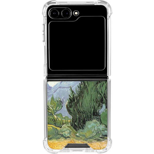 van Gogh - Wheatfield with Cypresses by Van Gogh Galaxy Z Flip5 5G Clear Case