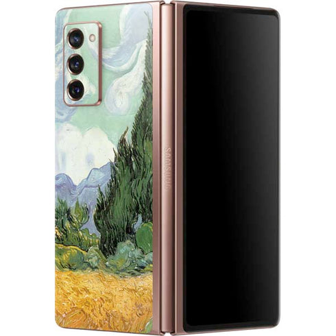 Vincent Van Gogh Wheatfield with Cypresses Galaxy Z Fold2 5G Skin