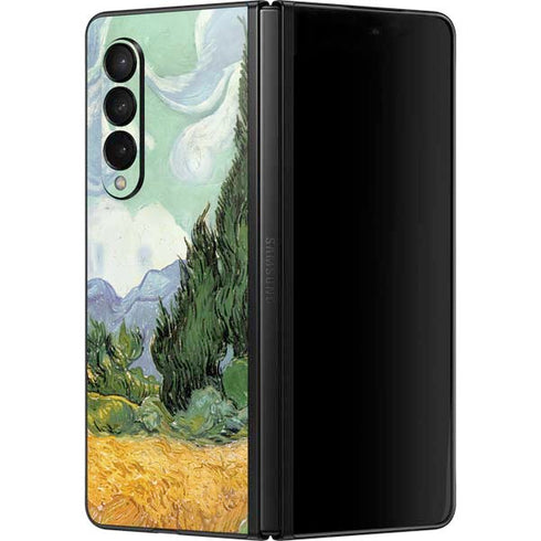 Vincent Van Gogh Wheatfield with Cypresses Galaxy Z Fold3 5G Skin