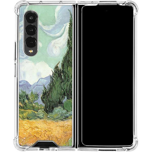 Vincent Van Gogh Wheatfield with Cypresses Galaxy Z Fold4 5G Clear Case