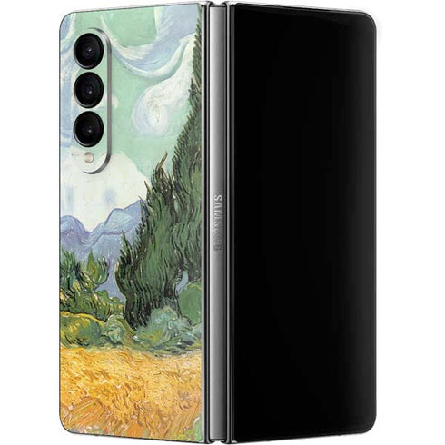 Vincent Van Gogh Wheatfield with Cypresses Galaxy Z Fold4 5G Skin